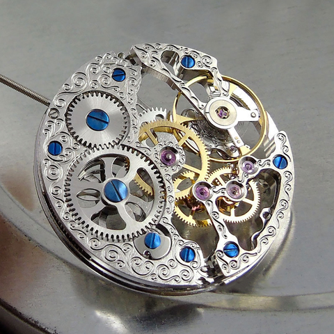 17 Jewels Silver Asian Full Skeleton Hand-Winding Movement Replacement Durable For ETA 6497 Watch movement Repair Tool Parts ► Photo 1/4