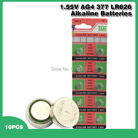 10PCS 377 Battery AG4 LR626 626 1.55V sr626sw CX66 Watch Button Cell Battery For Watch Toys Remote Coin Battery ► Photo 1/6