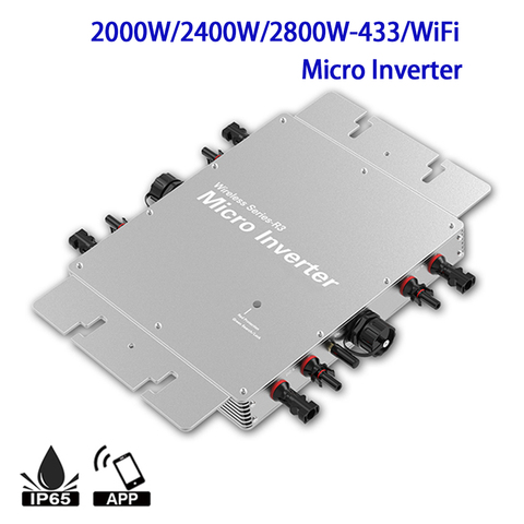 New MPPT Solar Grid Tie Inverter 2000W 2400W 2800W for 4 Circuits Input 500W PV Panels DC22-60V to AC220V110V ► Photo 1/6
