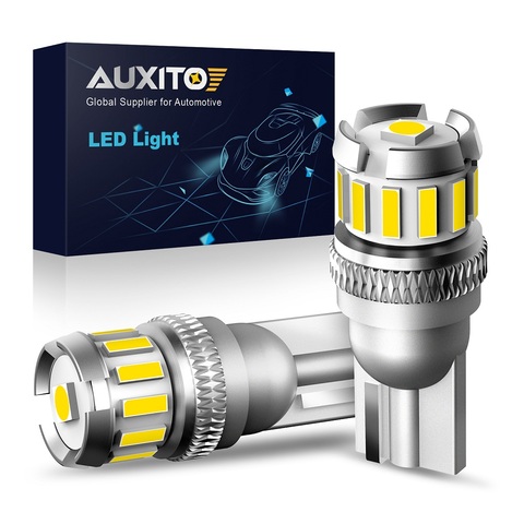 AUXITO 2x W5W LED T10 LED Bulbs Canbus For Car Parking Position Lights Interior Map Dome Light For Audi A3 8P A4 6B BMW E60 E90 ► Photo 1/6