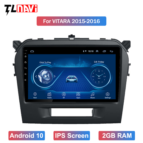 9 inch Android 10 Car DVD Multimedia Player For 1Suzuki Vitara 2015 2016 2017 2022 GPS Navigation radio BT WIFI MAP ► Photo 1/6