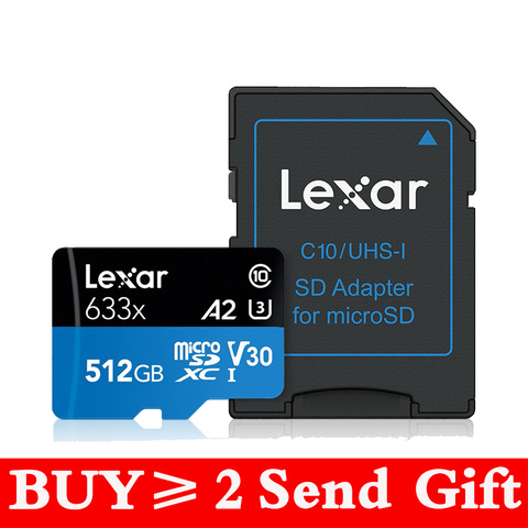 Lexar 128GB Micro SD 16GB 32GB Memory Card 64GB Class 10 U1 U3 A2 cartao de memoria TF Flash micro sd mini Card ► Photo 1/6