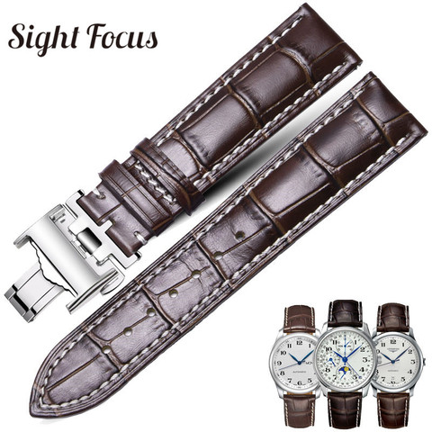 14 15 18 19 20 21 22mm Genuine Calfskin Watchband for Longines Master L2 L4  L2.628/L2.673 Cowhide Leather Watch Strap Bracelet ► Photo 1/6