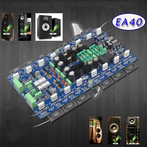 2PCS HIFI high power EA40 fever 500W + 500W discrete pure back stage power amplifier board ► Photo 1/4