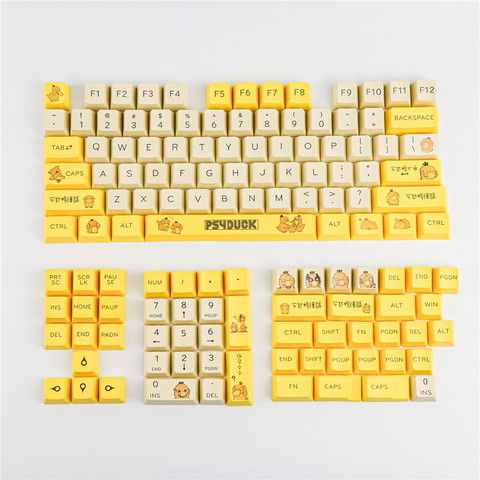 Reach Duck Keycap PBT OEM Profile Keycaps Small Sets For 99% Mechanical Keyboard GH60 GK61 GK64 GK68 84 87 96 104 108 ► Photo 1/6