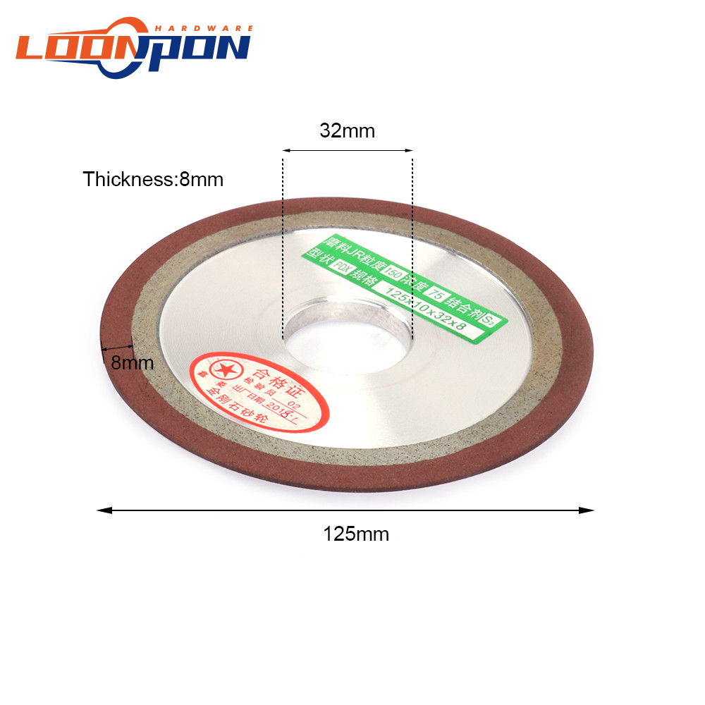 5" 125MM Diamond Grinding Wheel Abrasive Disc for Grinder Carbide Metal 150 Grit 