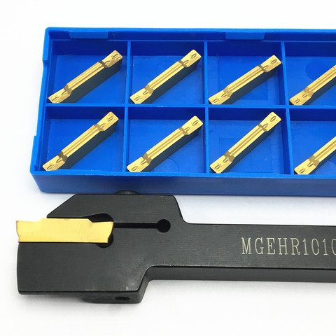 1PCS MGEHR1010 MGEHL1010 External Grooving Tool Holder + 10PCS MGMN150 MGMN200 MGMN300 Carbide Insert Turning Separation Tool ► Photo 1/6