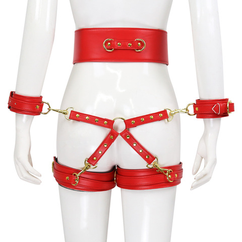 BDSM Leather Leg Body Strap Harness Belt Body Waist Bondage Cage Sexy Erotic Suspender Couple Flirting Lingerie Set ► Photo 1/6