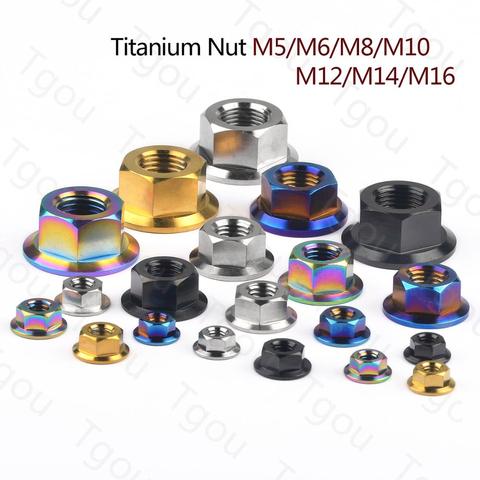 Tgou Titanium Nut M5/M6/M8/M10/M12/M14/M16 Flange Nuts Tc4 Motorcycle Modification ► Photo 1/1
