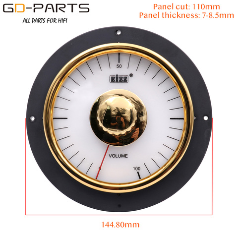 EIZZ Panel Meter With 33-steps stereo Balance Volume Potentiometer Attenuator Warm Back Light JAPAN ARMS Resistors ► Photo 1/6