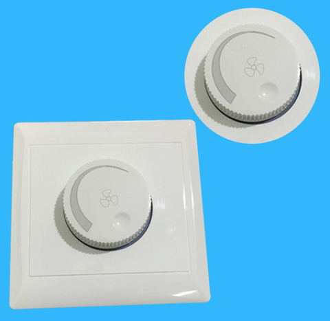 1pc 220V 10A Adjustment Ceiling Fan Speed Control Switch Wall Button Dimmer Switch 'lirunzu ► Photo 1/5