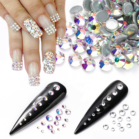 Crystal Rhinestones Flat Back Nail diamond Glass Charms Nail Stones Gems -  style 4 