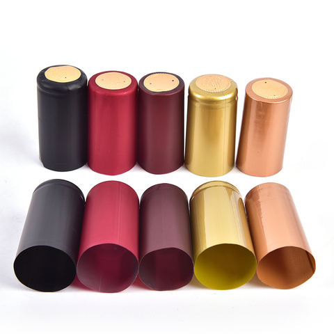 10PCS/lot PVC Heat Shrink Sealing Cap Cover Thickened Brewed Heat Shrink Capsule ► Photo 1/6