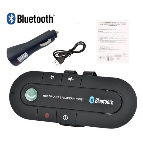Multipoint Speakerphone 4.1+EDR Wireless Bluetooth Handsfree Car Kit MP3 Music Player for IPhone Android Dropship Hot ► Photo 1/6