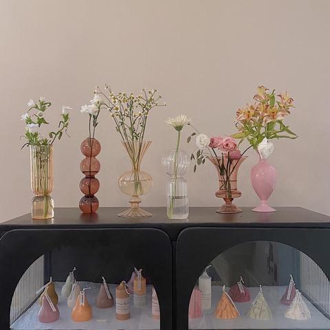 Nordic Plant Vases Desk Table Decor Flower Vase Glass Terrarium Hydroponic Home Decoration Office Decorative Vases ► Photo 1/6