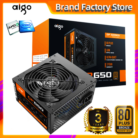 Aigo gp650 max 850W Desktop Power Supply PSU PFC Silent Fan ATX 24pin 12V 80PLUS bronze PC Computer SATA Gaming PC Power Supply ► Photo 1/6