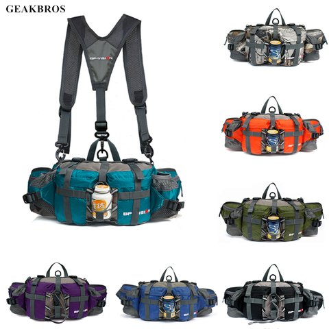 Outdoor Sports Waist Bags Hiking Cycling Climbing Backpack Bicycle Pack Running Water Bottle 800D Waterproof Nylon Mountain Pack ► Photo 1/6