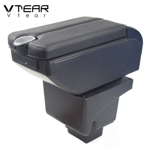 Vtear For Ford Focus 2 armrest box USB Charging interface heighten MK2 central Store content box cup holder ashtray accessories ► Photo 1/6