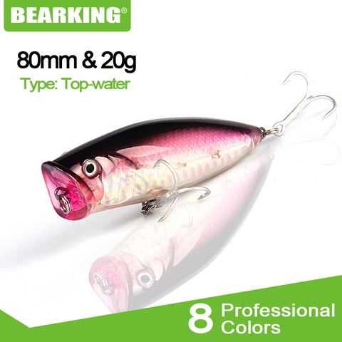 Hot model quality Bearking brand Popper 1PC 8cm 20g Hard Fishing Lure Crank Bait Lake River Fishing Wobblers Carp Fishing Baits ► Photo 1/5