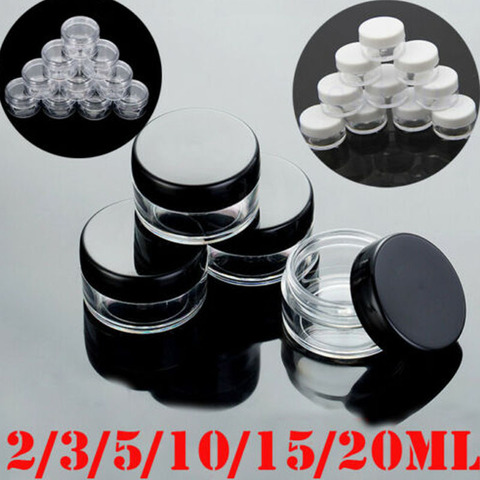 10pcs 2g/3g/5g/10g/15g/20g Plastic Empty Clear Cosmetic Jars Makeup Container Lotion Vials Face Cream Box Sample Pots Gel Bottle ► Photo 1/6