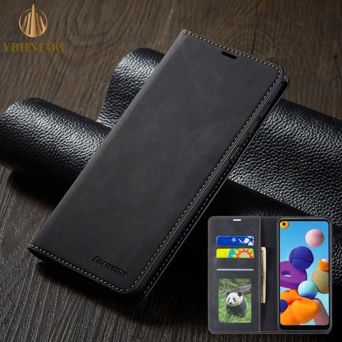 Business Wallet Case For Samsung S7 S8 S9 Plus S10E S20 FE S21 Ultra Note 9 10 Lite Leather Magnetic Card Slot Flip Stand Cover ► Photo 1/6