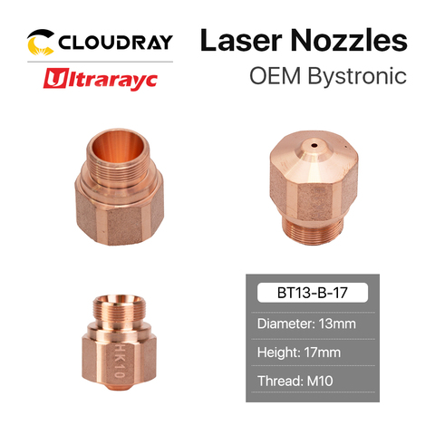 Ultrarayc OEM Bystronic HK Series Laser Nozzle Single Layer Caliber 0.8-4.0mm Thread M10 for Bystronic Fiber Laser Cutting Head ► Photo 1/6