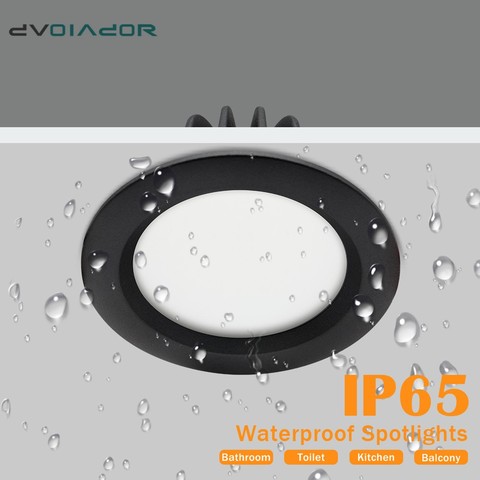 Bathroom Waterproof LED Downlight 15W 12W IP65 Recessed LED lamp lights for Outdoor waterproof Spot light AC220V 110V ► Photo 1/6