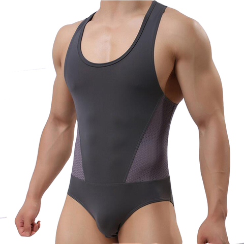 Bodysuit men Ice corset High elasticity One-piece clothing shapers Slim Corrective Body sculpting Pulling underwear ► Photo 1/6