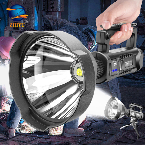 New P70 Strong Light Searchlight,outdoor Multi-function Lighting LED Flashlight,long-range Waterproof Rechargeable Portable Lamp ► Photo 1/6