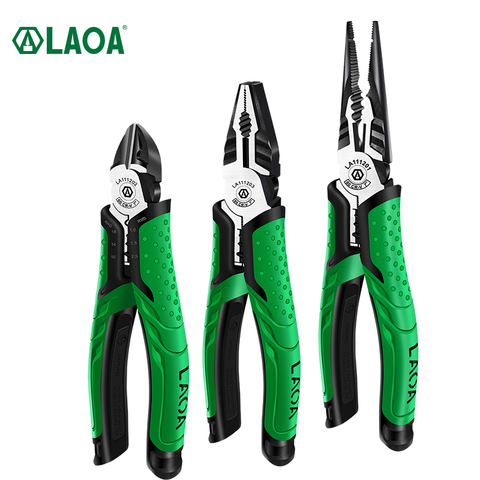 LAOA Multifunction Pliers Set Industrial Grade Wire Cutters/Long Nose/Diagonal Nose Pliers CR-V High hardness and durability ► Photo 1/6