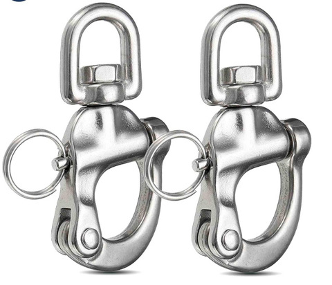 1pcs Stainless Steel Rotary Spring Hook Quick Release Boat Chain Eye Shackle Swivel Bracket Snap Hook Hardware Tool ► Photo 1/4