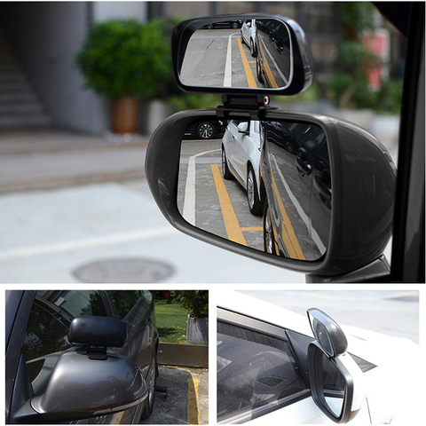 YASOKRO 1 Pair Car Blind Spot Mirror 360 Rotation Adjustable Rear View Mirror Wide Angle Lens for Parking Auxiliary Car Mirror ► Photo 1/6