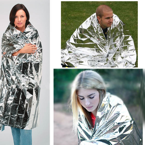 Waterproof Emergency Survival Rescue Blanket Foil Thermal Space First Aid Sliver Outdoor Rescue Curtain Military Blanket Survive ► Photo 1/6