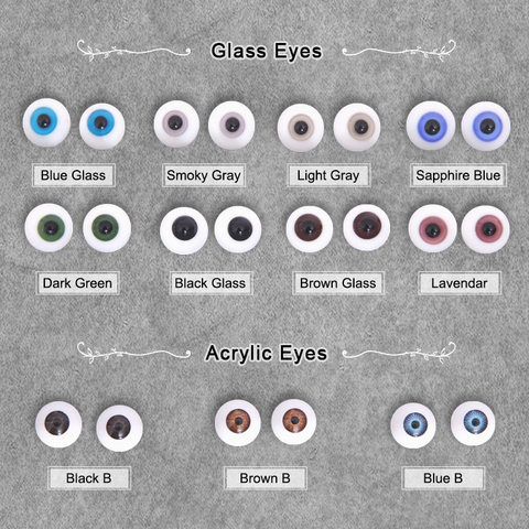Doll BJD Eyes Craft Glass Acrylic Safety Animal Toy EyeBall 1/3 1/4 1/6 1/8 Grey Green Blue 6 8 10 12 14 16 18mm BJD Accessories ► Photo 1/6
