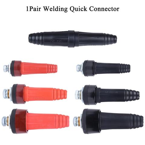1 Pairs Quick Fitting Male Female Cable Fast Connector Socket Plug Adaptor DKJ 10-25 35-50 50-70 European Style Weld For Dinse ► Photo 1/6
