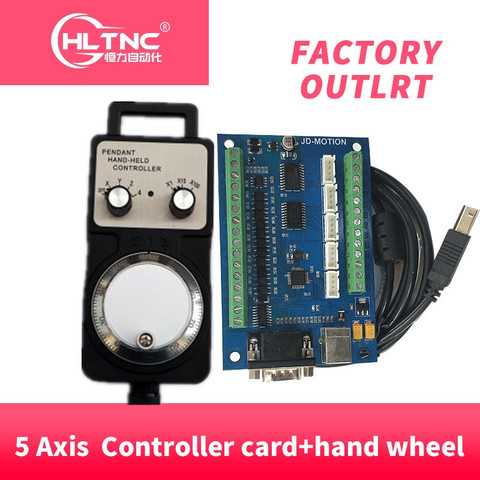 New 5 Axis USB MACH3 Controller Card + MPG Handwheel For CNC Engraving Machine ► Photo 1/6