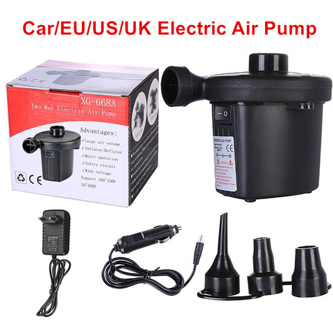 Portable Electric Air Pump Mini Air Compressor 12V Inflator For Mattress Boat Camping Inflatable Toy With 3 Nozzles Home Car Use ► Photo 1/6