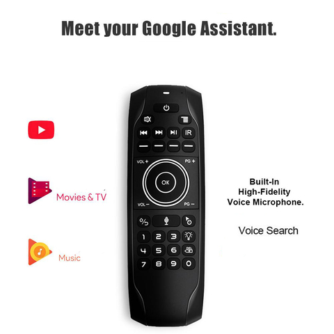 G7V Pro English Russian Keyboard Gyro Sensor 2.4G Wireless Air Mouse Voice Remote with Mic G7 V Pro for H96 MAX Android TV BOX ► Photo 1/6