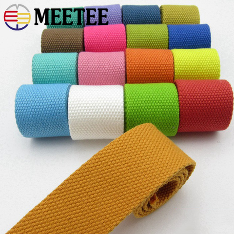 2Meters 38mm 2mm Thick Polyester Cotton Webbings for Backpack Strap Belt Canvas Ribbon Bias Binding Tape DIY Sewing Craft ► Photo 1/6