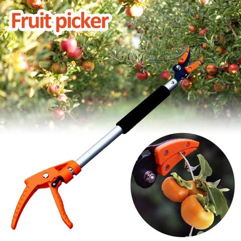 0.6-2M Extra Long Telescopic Pruning Fruit Picker Hold Bypass Pruner Max Cutting 1/2 inch Tree Cutter Garden Tools Fruit Catcher ► Photo 1/6