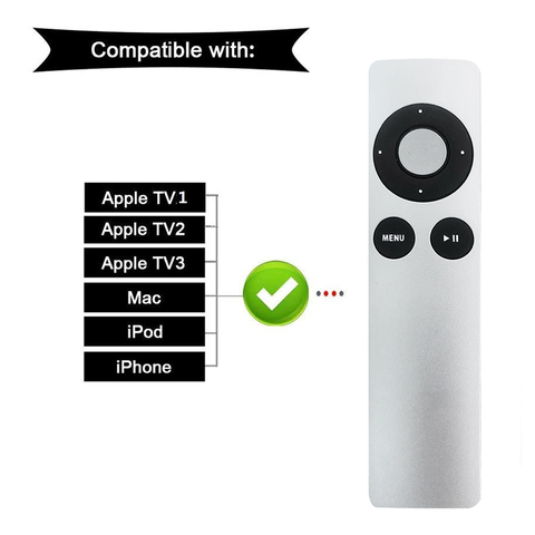 Universal Replacement Remote Control for Apple TV TV1 TV2 TV3 Mini Remote Controller for MC377LL/A MD199LL/A for Macbook Pro ► Photo 1/6