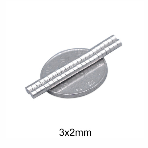 100~5000pcs 3*2 Strong Round magnet 3mm x 2mm Rare Earth Neodymium Magnet Art Craft Fridge Neodimio Imanes 3x2 small disc magnet ► Photo 1/6