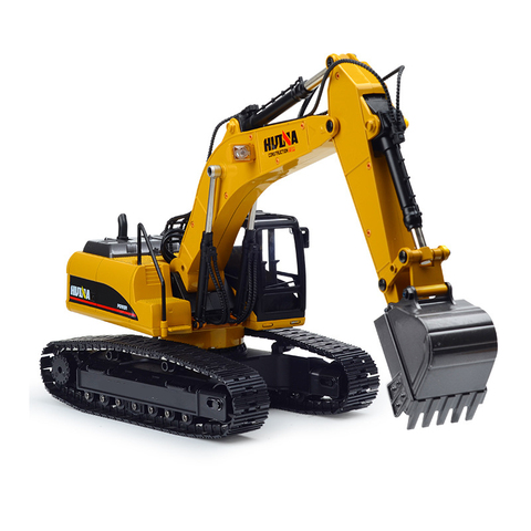 HuiNa 2.4G Toys 15 Channel 1/14 RC Excavator Charging RC Car With Battery RC Alloy Excavator RTR For kids Construction Vehicles ► Photo 1/6
