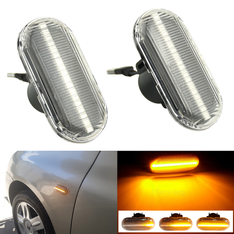 2x Led Dynamic Side Marker Turn Signal Light for Dacia Duster Dokker Lodgy Logan Renault 19 21 Megane 1 Clio1 2 KANGOO Smart 453 ► Photo 1/6