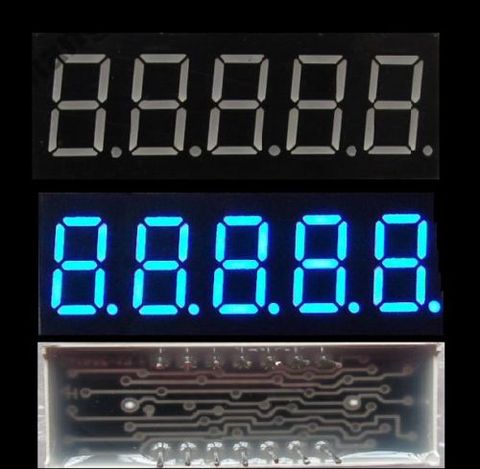 1pcs 0.36 inch 5 digit led display 7 seg segment Common Cathode Blue diy electronics ► Photo 1/1