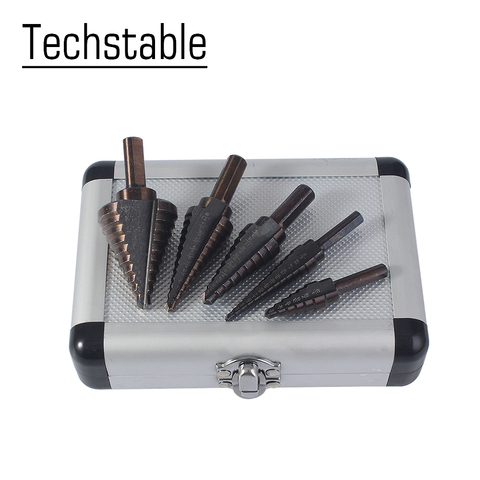 5pcs Step Drill Bit Set Hss Cobalt Multiple Hole 50 Sizes SAE Step Drills 1/4-1-3/8 3/16-7/8 1/4-3/4 1/8-1/2 3/16-1/2 ► Photo 1/5