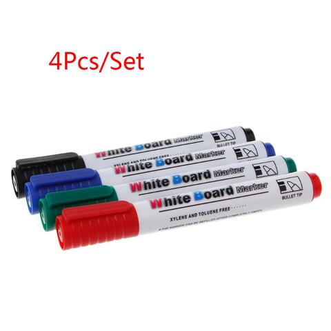 4PCS/Set Erasable Whiteboard Marker Pen Environment Friendly Marker Office School Home Drop Shipping ► Photo 1/6