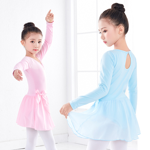 New Arrivals Children Ballet Gymnastics Leotard Dress Girls Long/Short Sleeve Ballet Dance Skirted Leotard ► Photo 1/6