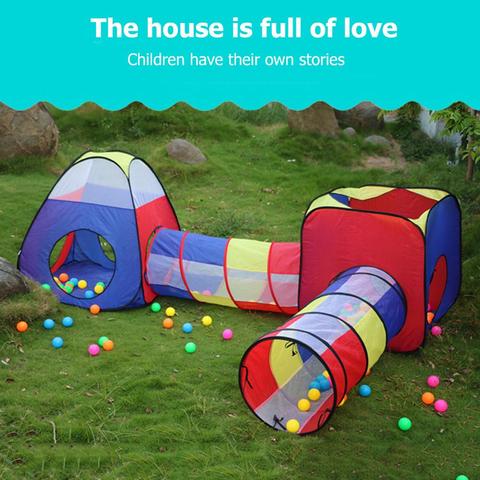 Kids Play House Indoor Outdoor Ocean Ball Pool Pit Game Tent Play Hut Easy Folding Girls Garden Kids Children Toy Tent Dropship ► Photo 1/6