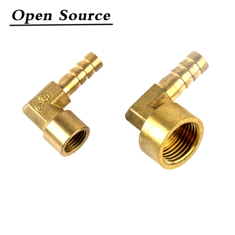 Brass Hose Pipe Fitting Elbow 8mm 10mm 12mm 14mm 16mm Barb Tail 1/4